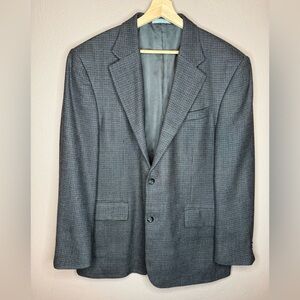 Oscar De La Renta Herringbone Classic Sport Coat Blazer Men's 44R 100% Wool
